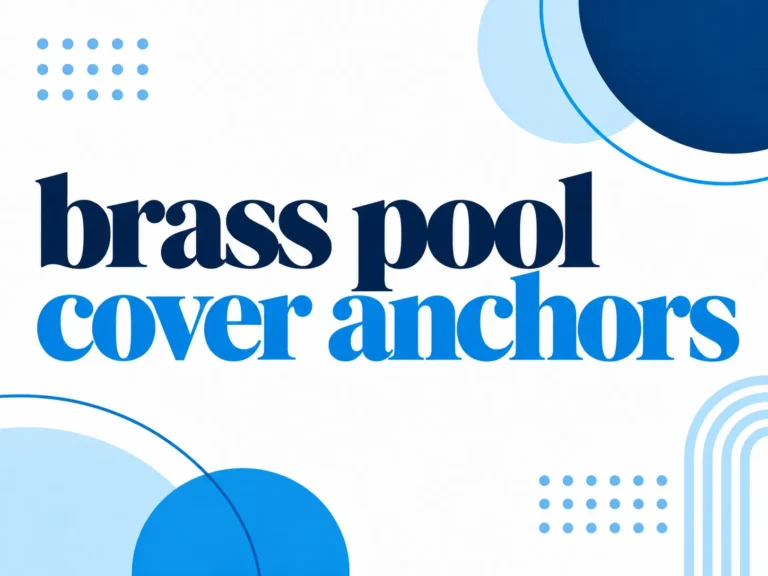 Brass Pool Cover Anchors
