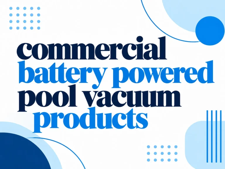 Commercial Battery Powered Pool Vacuum