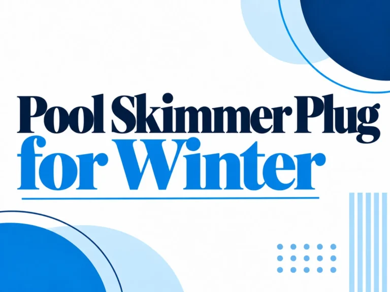 Pool Skimmer Plug For Winter